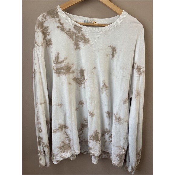 C&C California Tops - C&C California Sweatshirt Womens L Tie Dye Crew Neck Long Sleeve Pullover